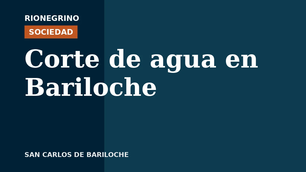 Placa de Rionegrino: Corte de agua en Bariloche