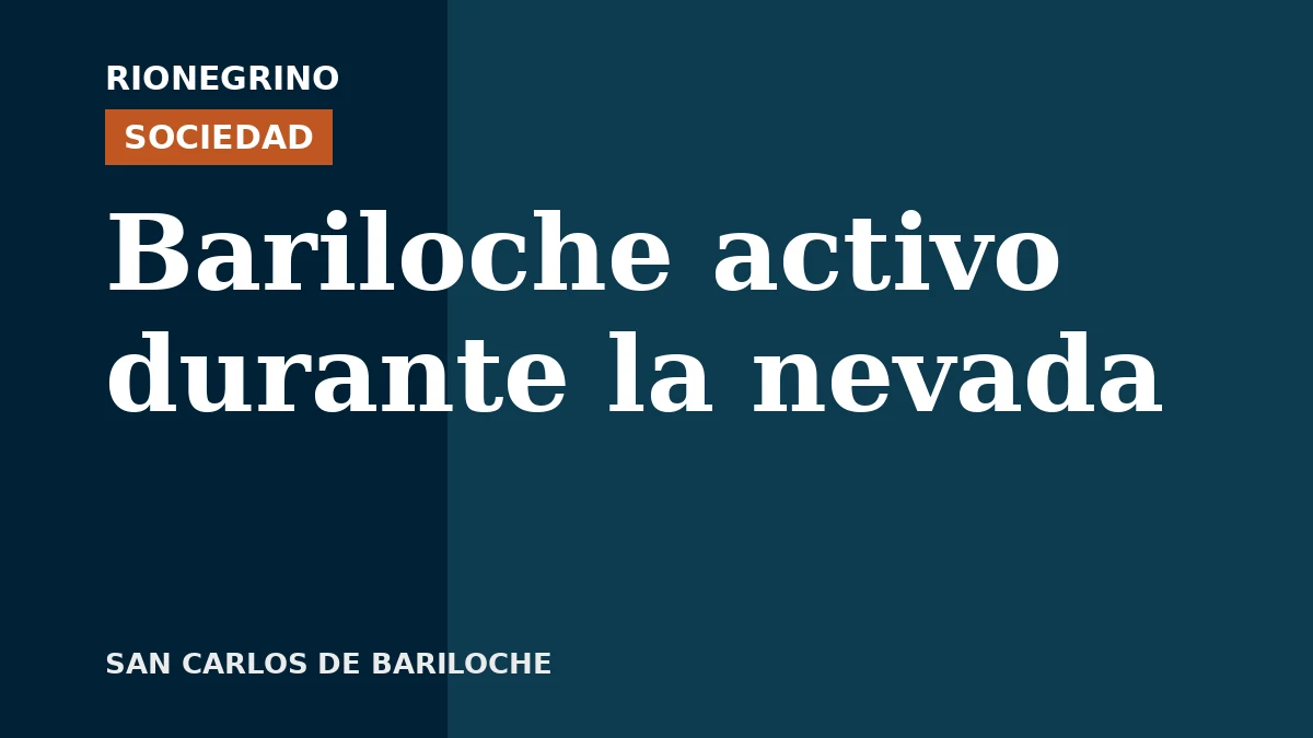 Placa de Rionegrino: Bariloche activo durante la nevada