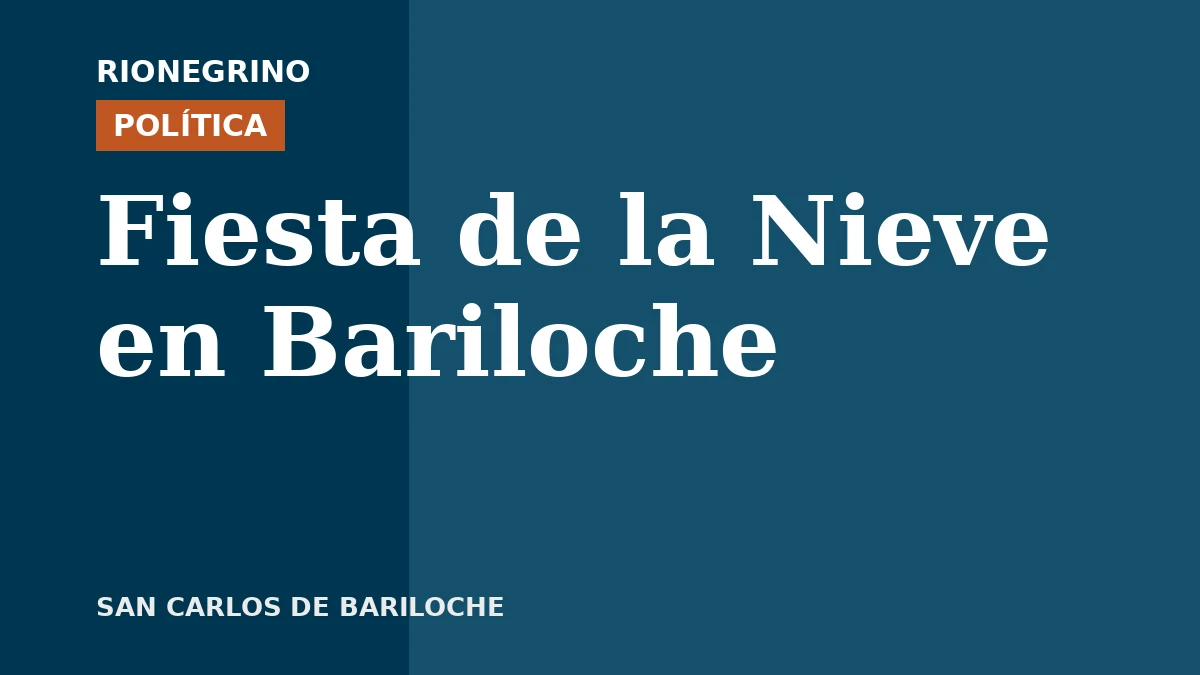Placa de Rionegrino: Fiesta de la Nieve en Bariloche