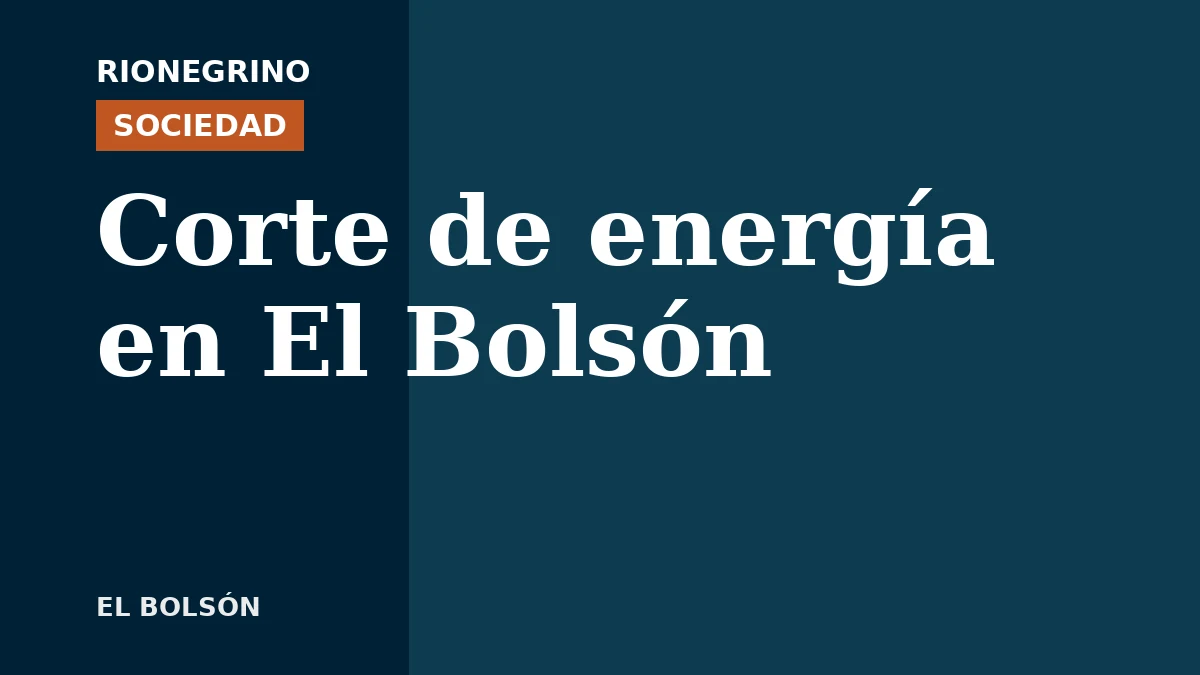 Placa de Rionegrino: Corte de energía en El Bolsón