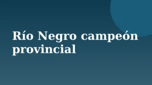 Placa de Rionegrino: Club Río Negro se consagró campeón provincial de handball