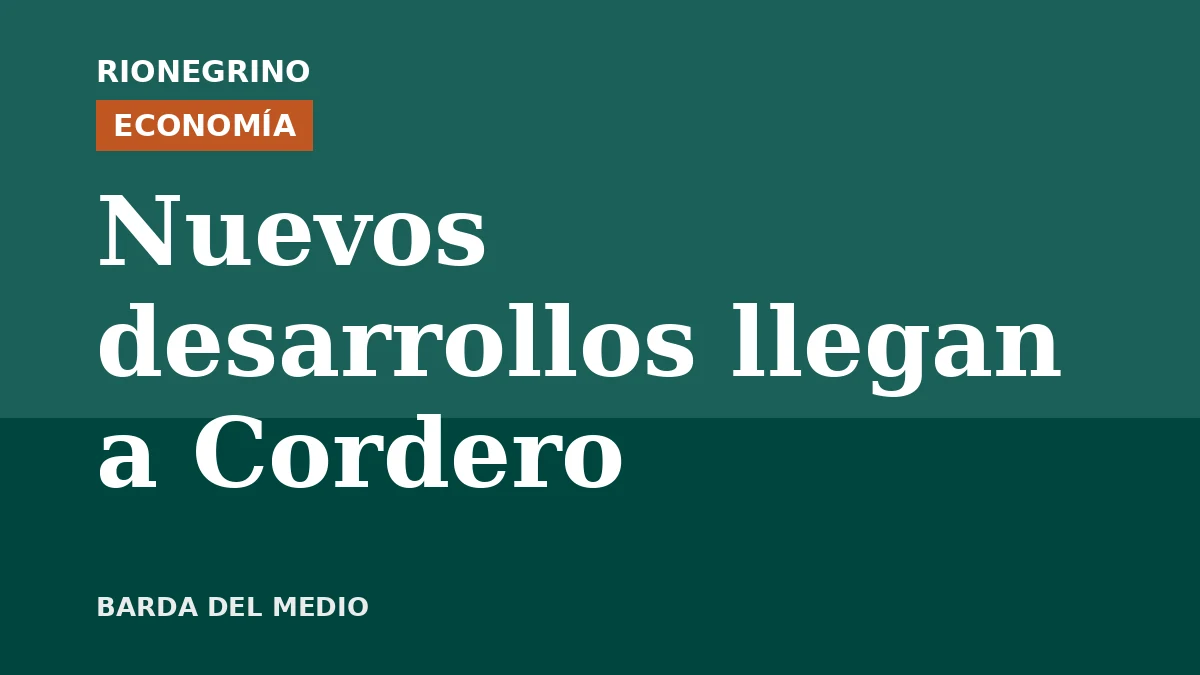 Placa de Rionegrino: Nuevos desarrollos llegan a Cordero