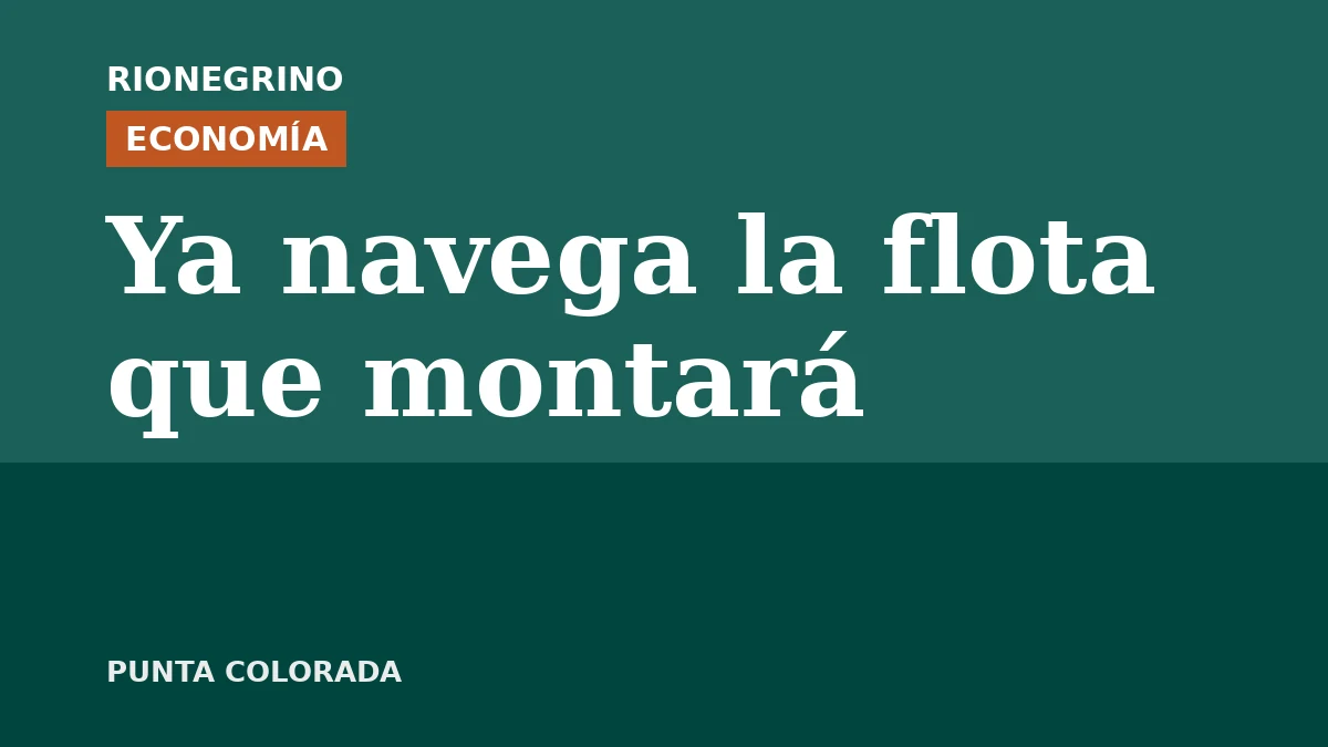 Ya navega la flota que montará la terminal petrolera de Punta Colorada