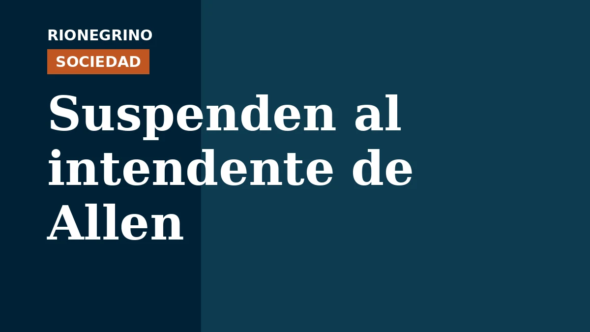 El intendente Marcelo Román deja provisoriamente el cargo en Allen