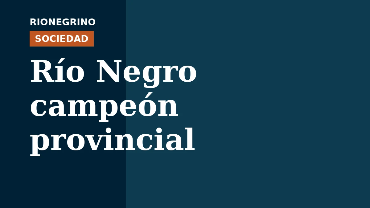 Club Río Negro se consagró campeón provincial de handball