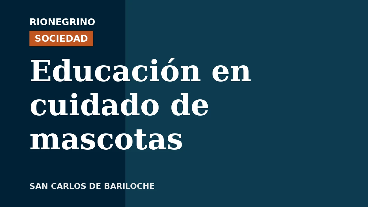 Sanidad Animal lleva educación sobre cuidado de mascotas a Bariloche