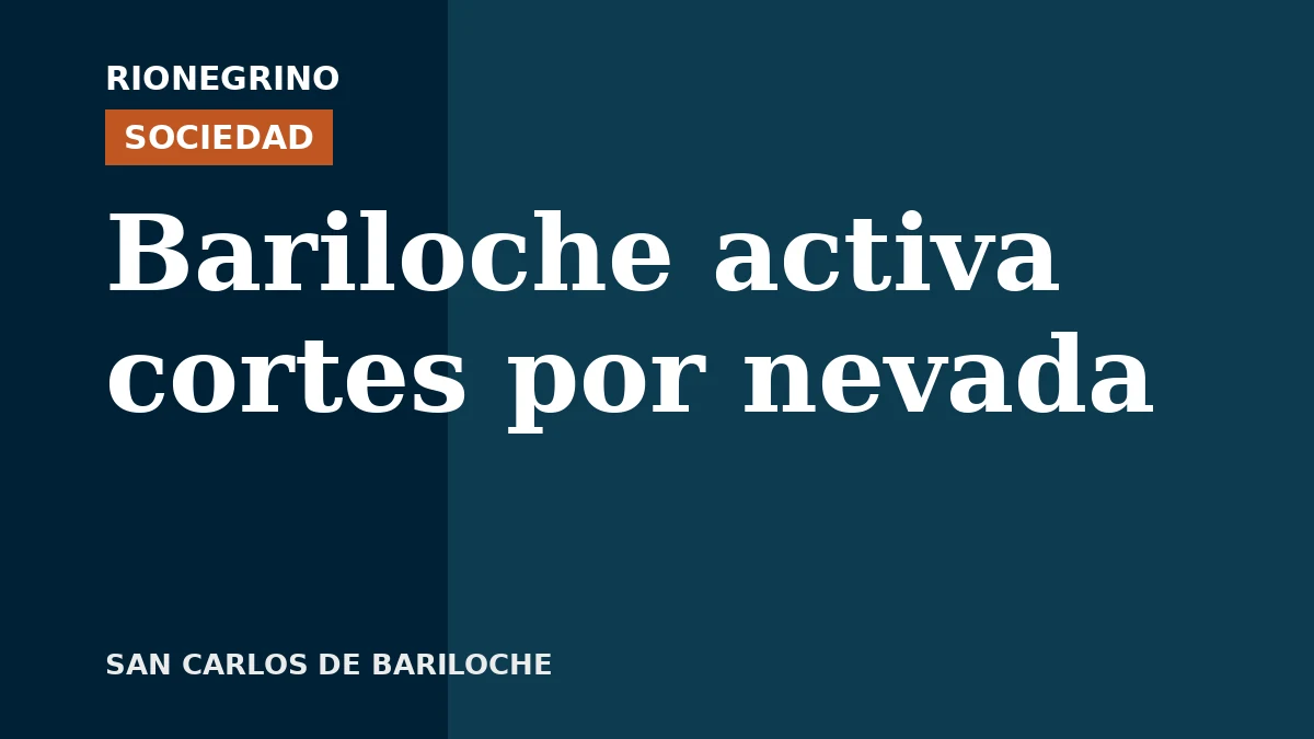 Placa de Rionegrino: Bariloche activa cortes por nevada