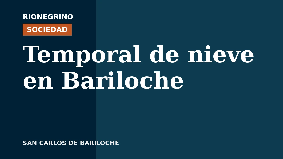 Placa de Rionegrino: Temporal de nieve en Bariloche