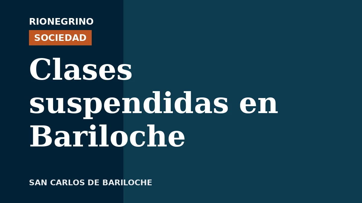 Placa de Rionegrino: Clases suspendidas en Bariloche