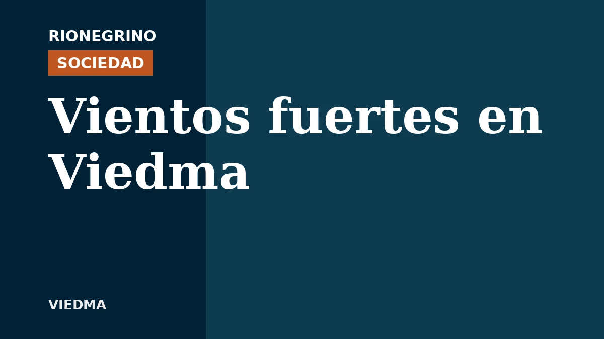 Placa de Rionegrino: Vientos fuertes en Viedma