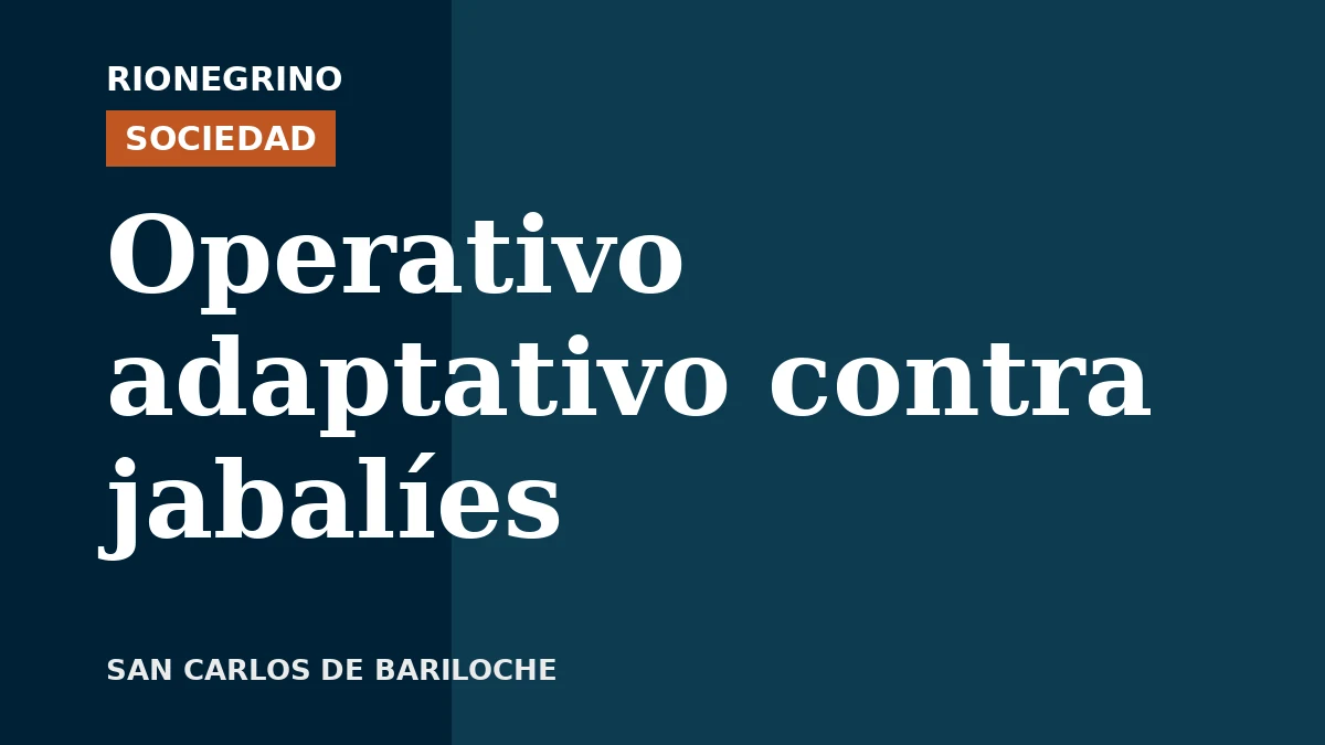 Placa de Rionegrino: Operativo adaptativo contra jabalíes