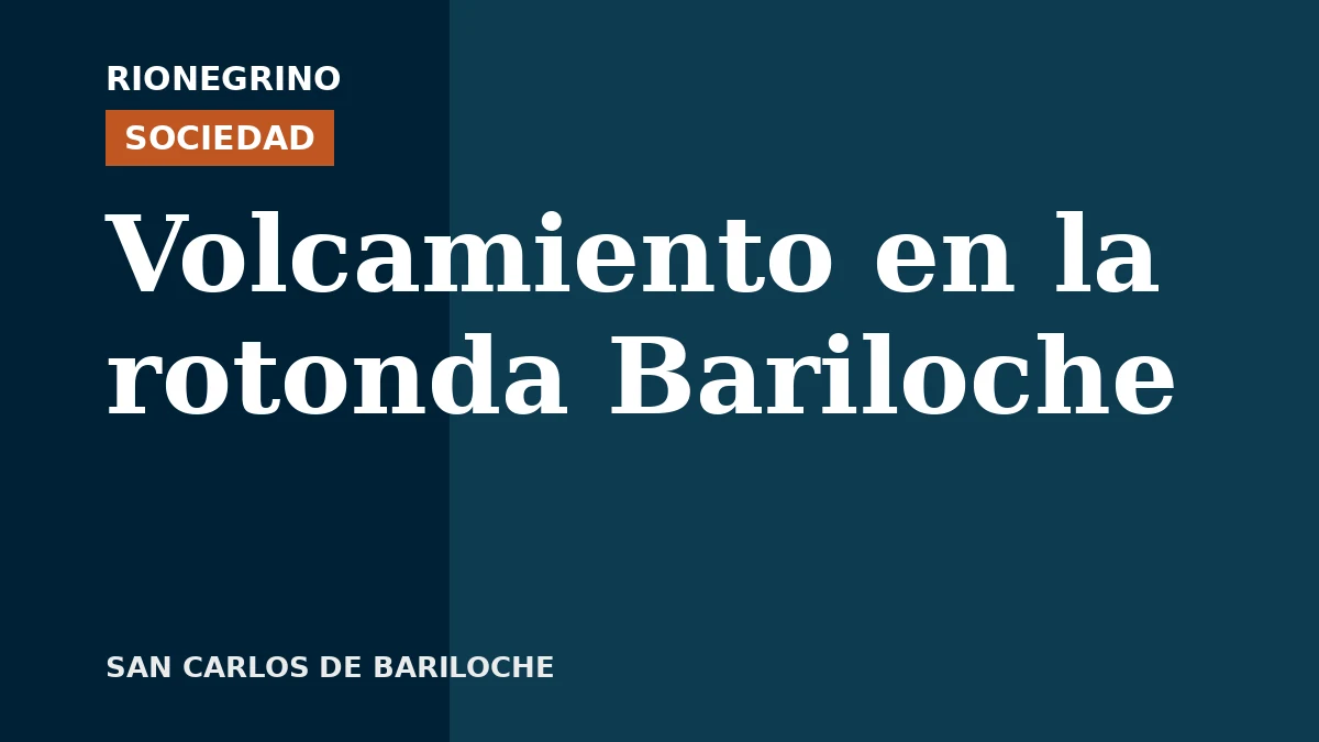 Placa de Rionegrino: Volcamiento en la rotonda Bariloche