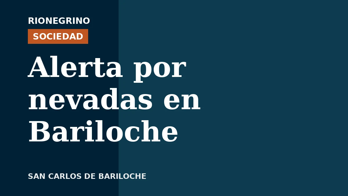 Placa de Rionegrino: Alerta por nevadas en Bariloche