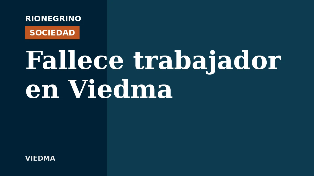 Placa de Rionegrino: Fallece trabajador en Viedma