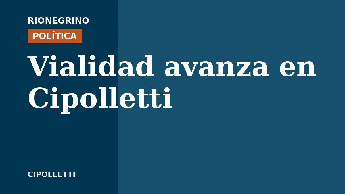 Placa de Rionegrino: Vialidad avanza en Cipolletti