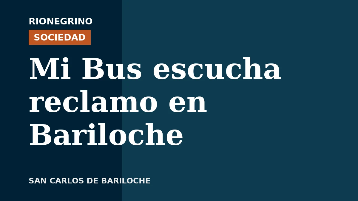 Placa de Rionegrino: Mi Bus escucha reclamo en Bariloche