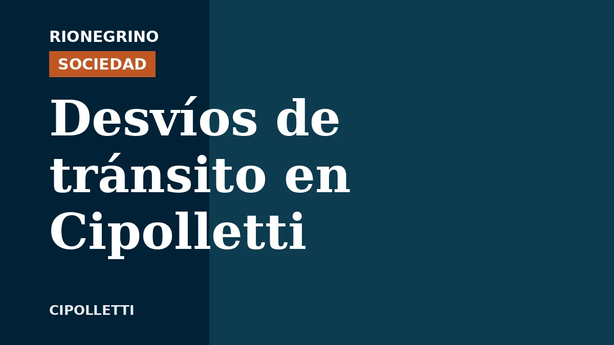 Placa de Rionegrino: Desvíos de tránsito en Cipolletti