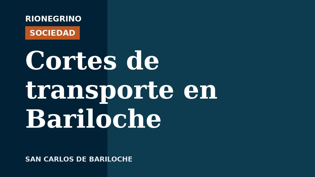 Placa de Rionegrino: Cortes de transporte en Bariloche