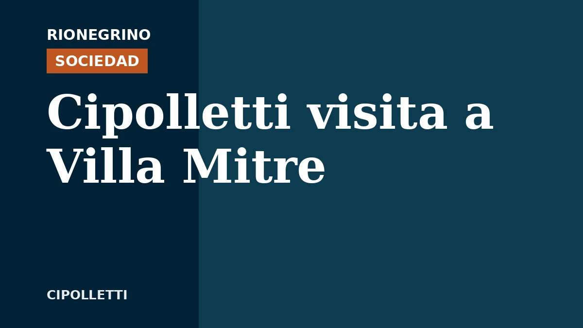 Placa de Rionegrino: Cipolletti visita a Villa Mitre