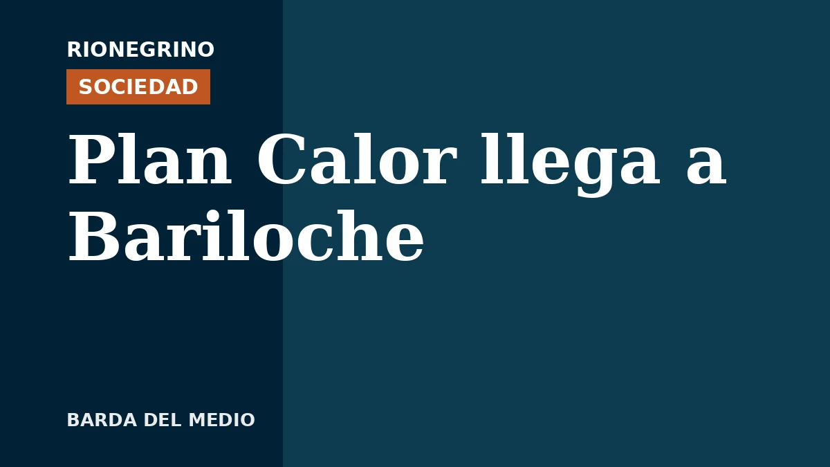 Placa de Rionegrino: Plan Calor llega a Bariloche
