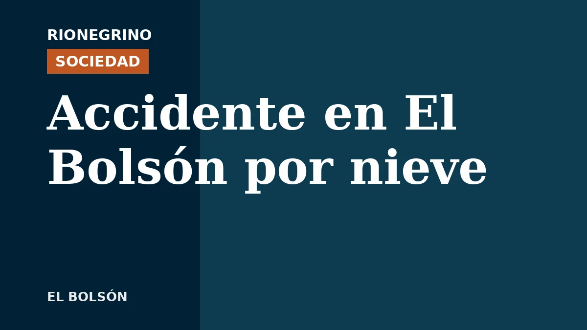 Placa de Rionegrino: Accidente en El Bolsón por nieve