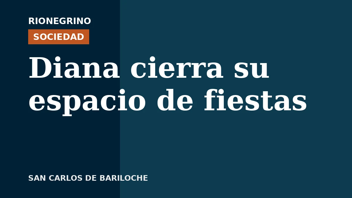 Placa de Rionegrino: Diana cierra su espacio de fiestas