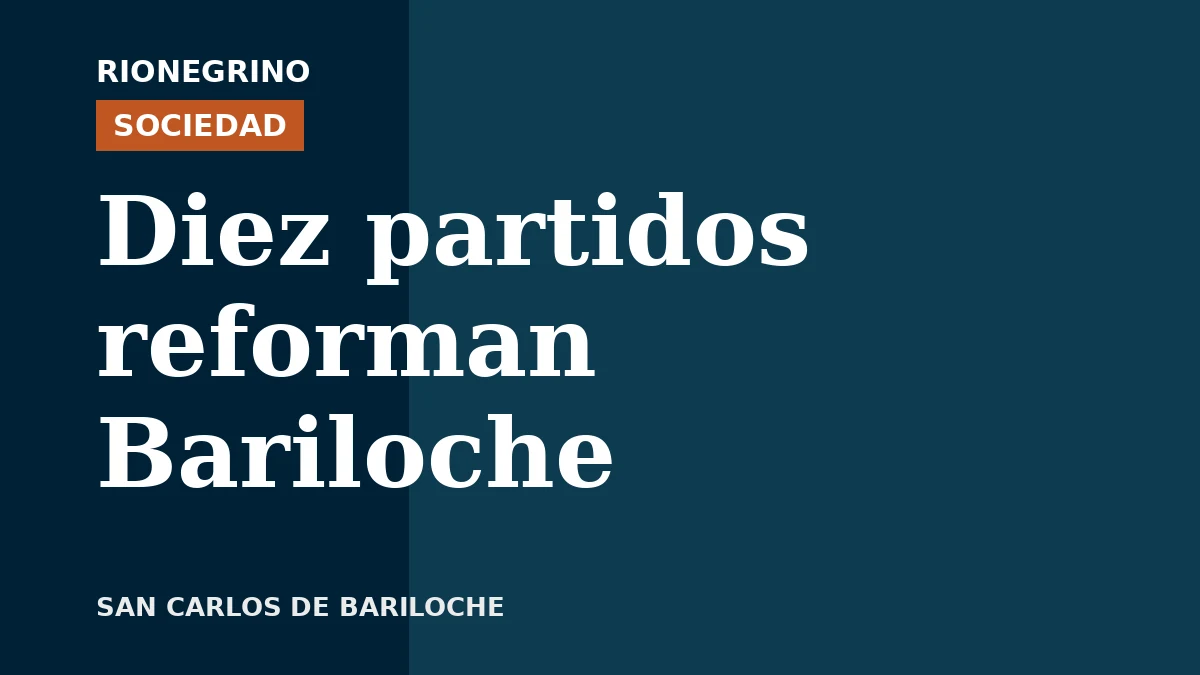 Placa de Rionegrino: Diez partidos reforman Bariloche