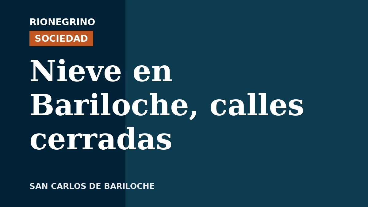 Placa de Rionegrino: Nieve en Bariloche, calles cerradas