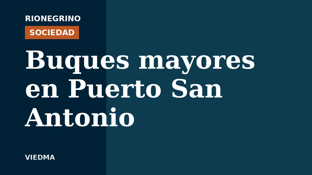 Placa de Rionegrino: Buques mayores en Puerto San Antonio