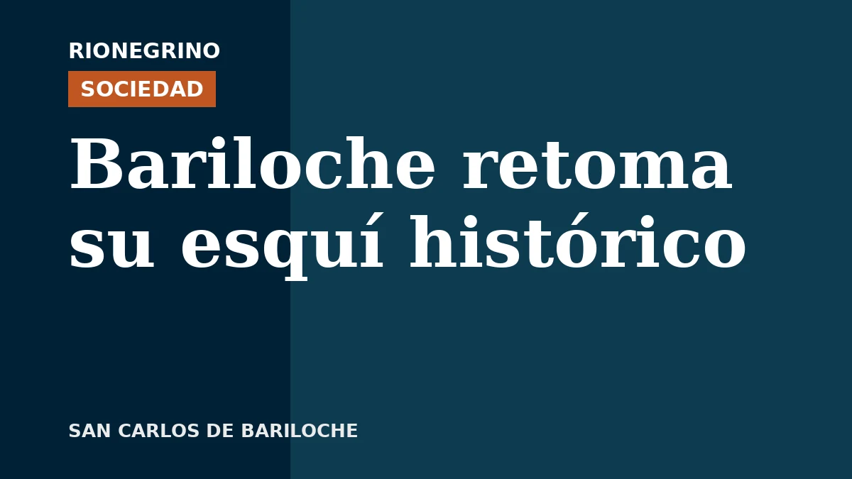 Placa de Rionegrino: Bariloche retoma su esquí histórico