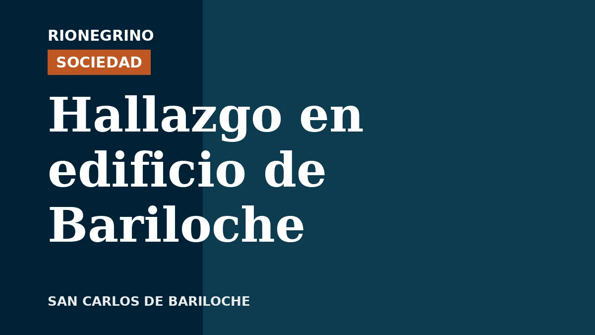 Placa de Rionegrino: Hallazgo en edificio de Bariloche