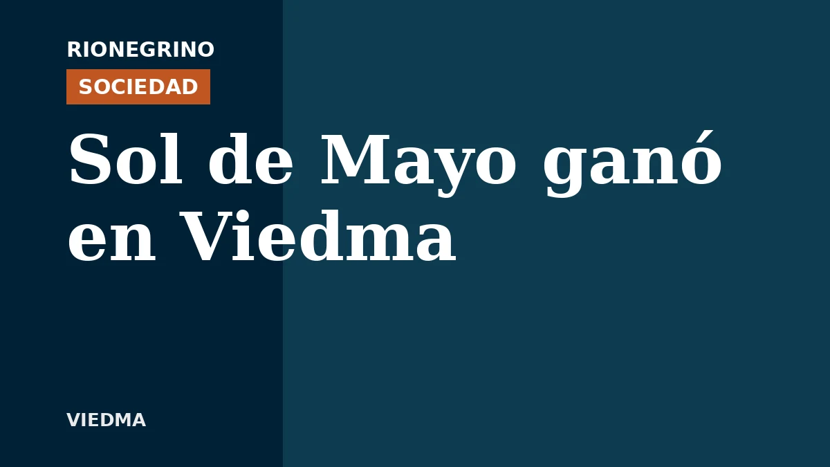 Placa de Rionegrino: Sol de Mayo ganó en Viedma