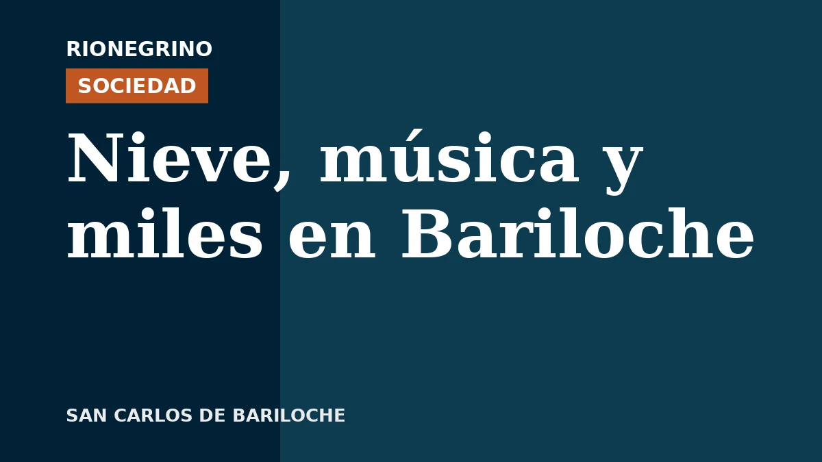 Placa de Rionegrino: Nieve, música y miles en Bariloche