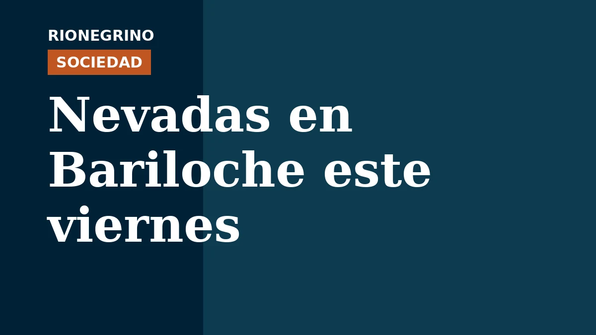 Placa de Rionegrino: Nevadas en Bariloche este viernes