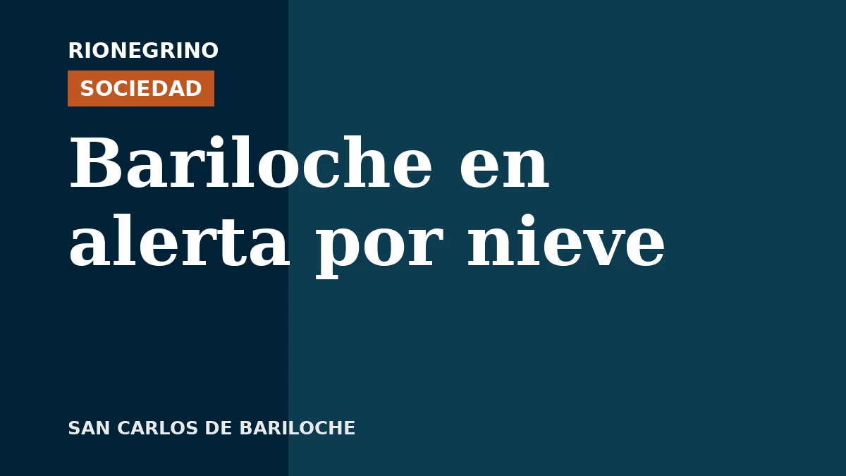 Placa de Rionegrino: Bariloche en alerta por nieve
