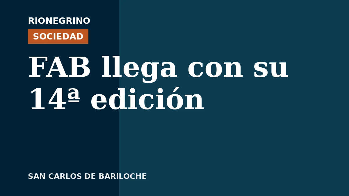 Placa de Rionegrino: El FAB llega con su 14ª edición