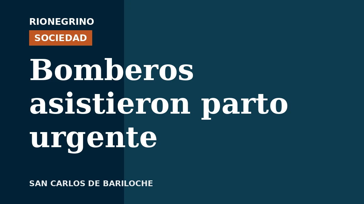 Placa de Rionegrino: Bomberos asistieron parto urgente
