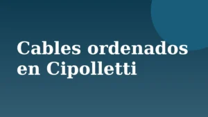 Placa de Rionegrino: Cables ordenados en Cipolletti