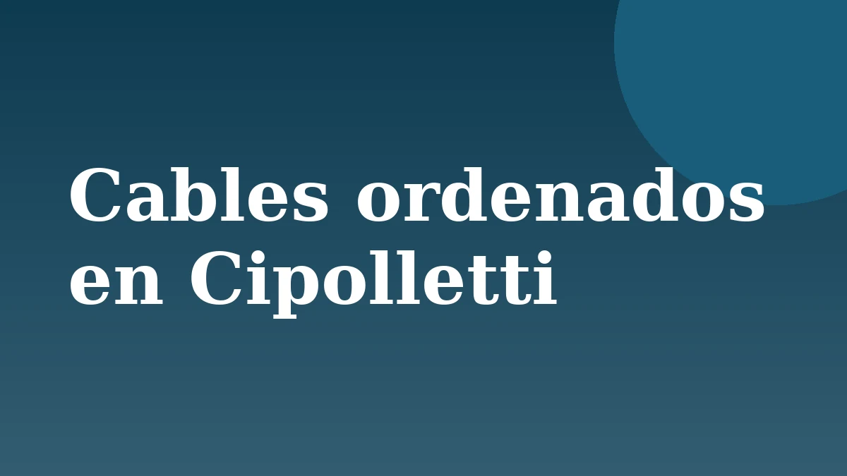 Placa de Rionegrino: Cables ordenados en Cipolletti