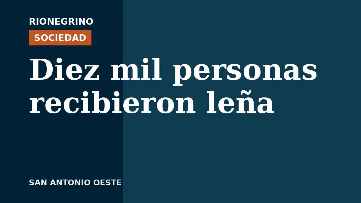 Placa de Rionegrino: Diez mil personas recibieron leña