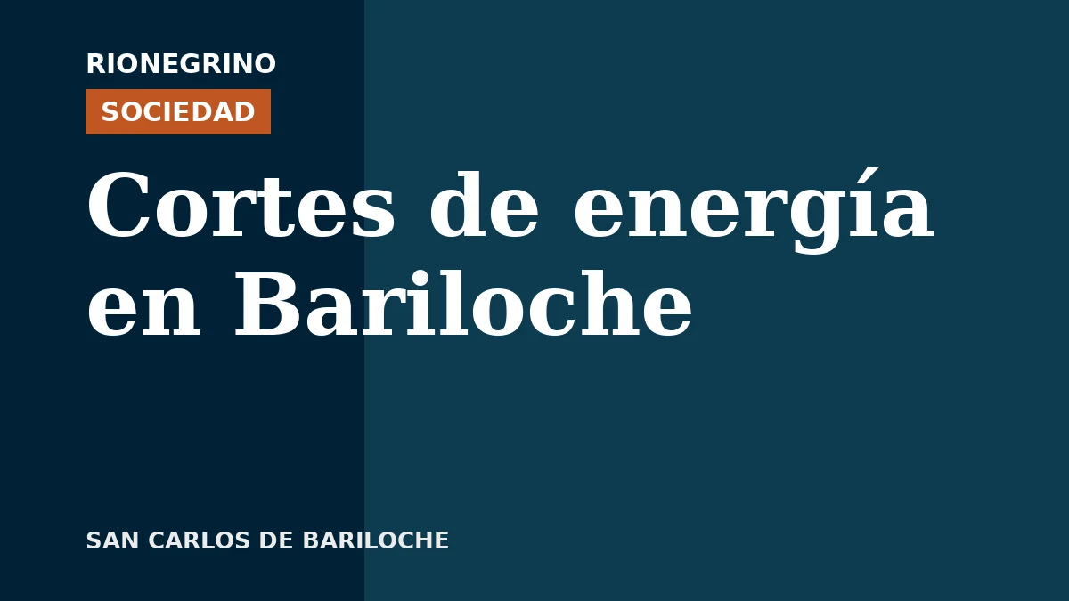 Placa de Rionegrino: Cortes de energía en Bariloche