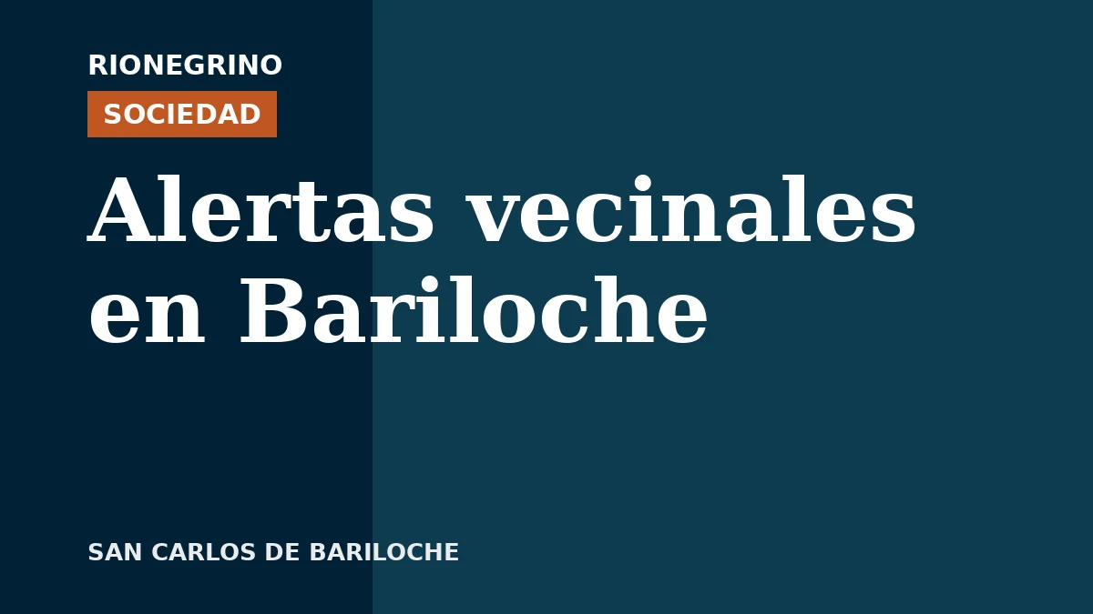Placa de Rionegrino: Alertas vecinales en Bariloche