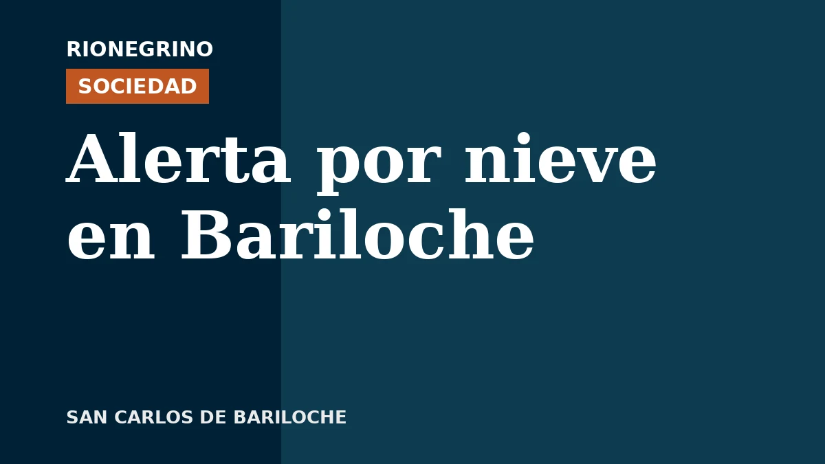Placa de Rionegrino: Alerta por nieve en Bariloche