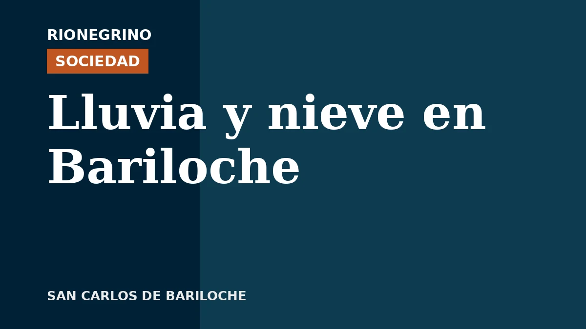 Placa de Rionegrino: Lluvia y nieve en Bariloche