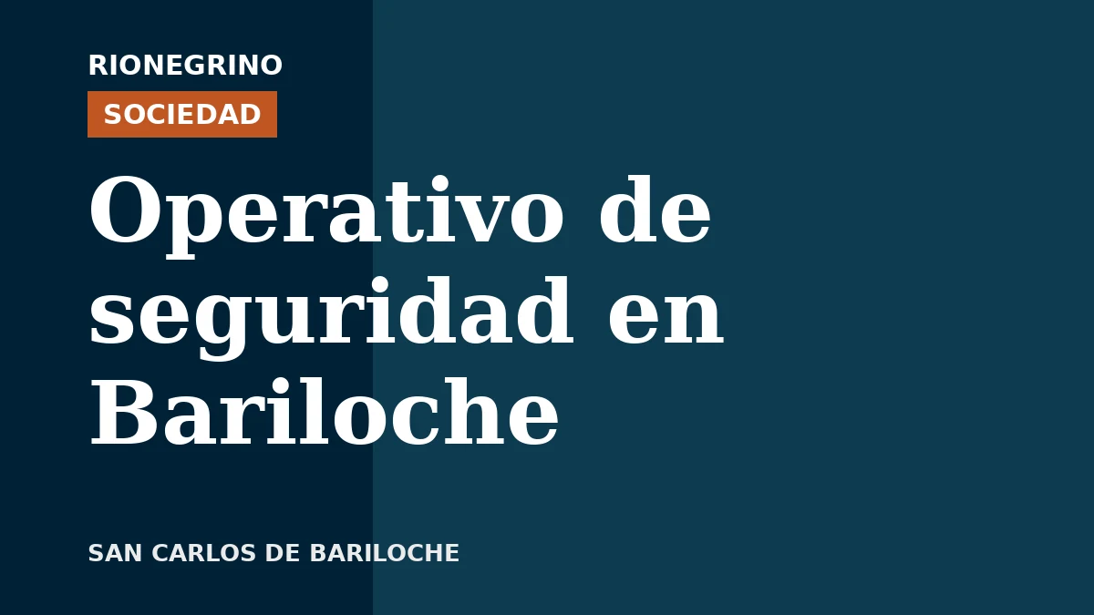 Placa de Rionegrino: Operativo de seguridad en Bariloche