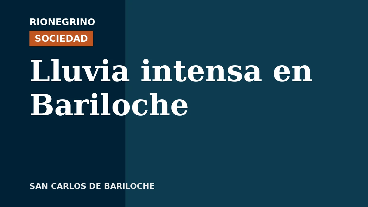 Placa de Rionegrino: Lluvia intensa en Bariloche