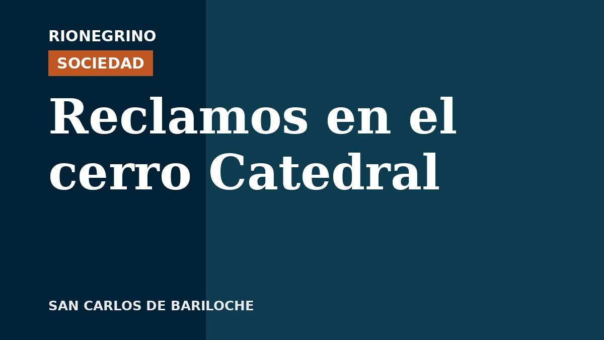 Placa de Rionegrino: Reclamos en el cerro Catedral