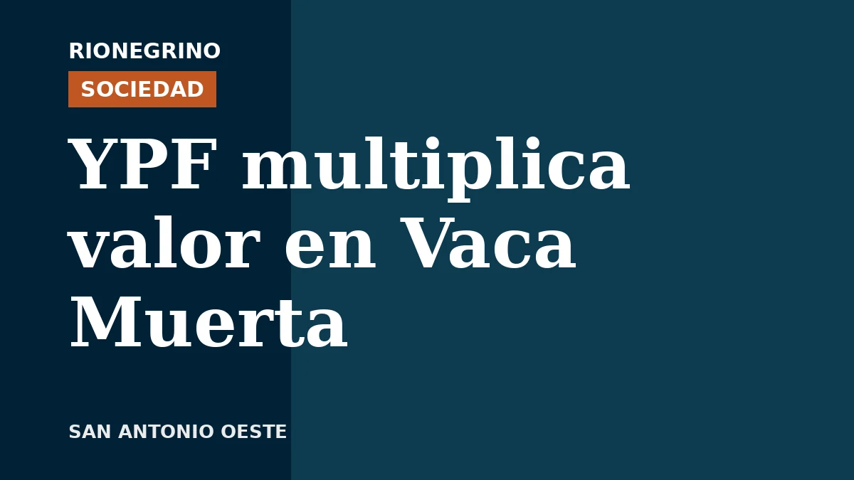 Placa de Rionegrino: YPF multiplica valor en Vaca Muerta