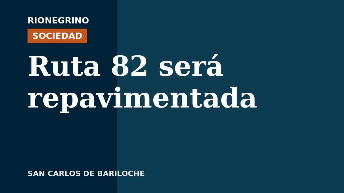 Placa de Rionegrino: La Ruta 82 será repavimentada