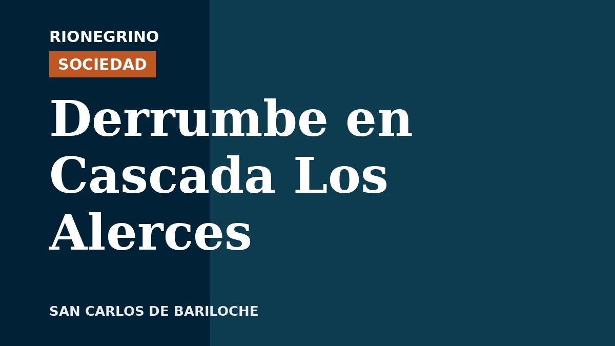 Placa de Rionegrino: Derrumbe en Cascada Los Alerces